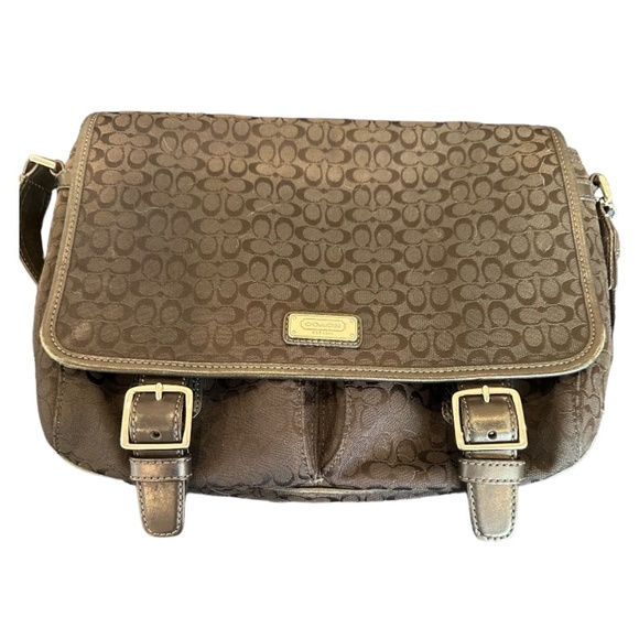 Coach Crossbody Messenger Bag Signature Jacquard Black - Picture 8 of 9